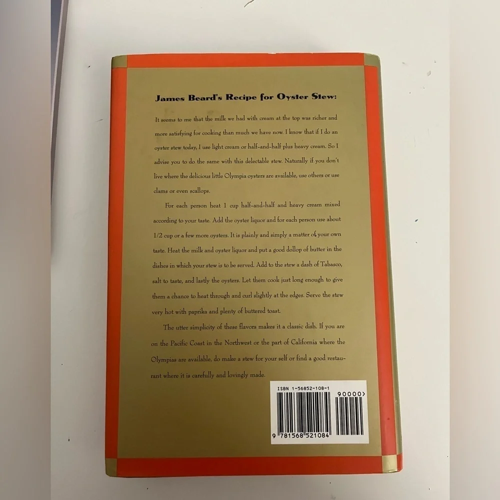 James Beard – “Delights and Prejudices” Hardcover Cookbook (Vintage Edition)